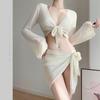 2024 Women's High-End Four-Piece Bikini Set with Cover-Up - Slimming Swimwear for Hot Springs