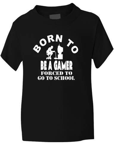 Born To Be Gamer T-Shirt Boys Girls Kids Funny Present Gift Sizes 1-13 Years S