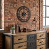 Retro black metal wall clock 50cm