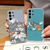 I-Tom And J-Jerry Phone Case For Samsung S25,S24,S21,S22,S23,S30,Ultra,S20,Plus,Fe,Note,10,9,5G Transparent Cover