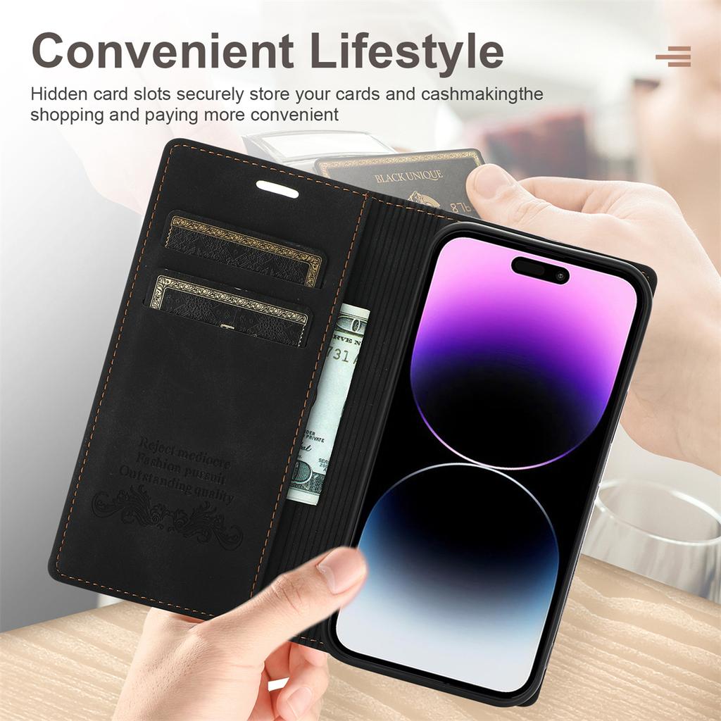 For iPhone 17 Air Wallet Case Magnetic Closing Leather Phone Cover
