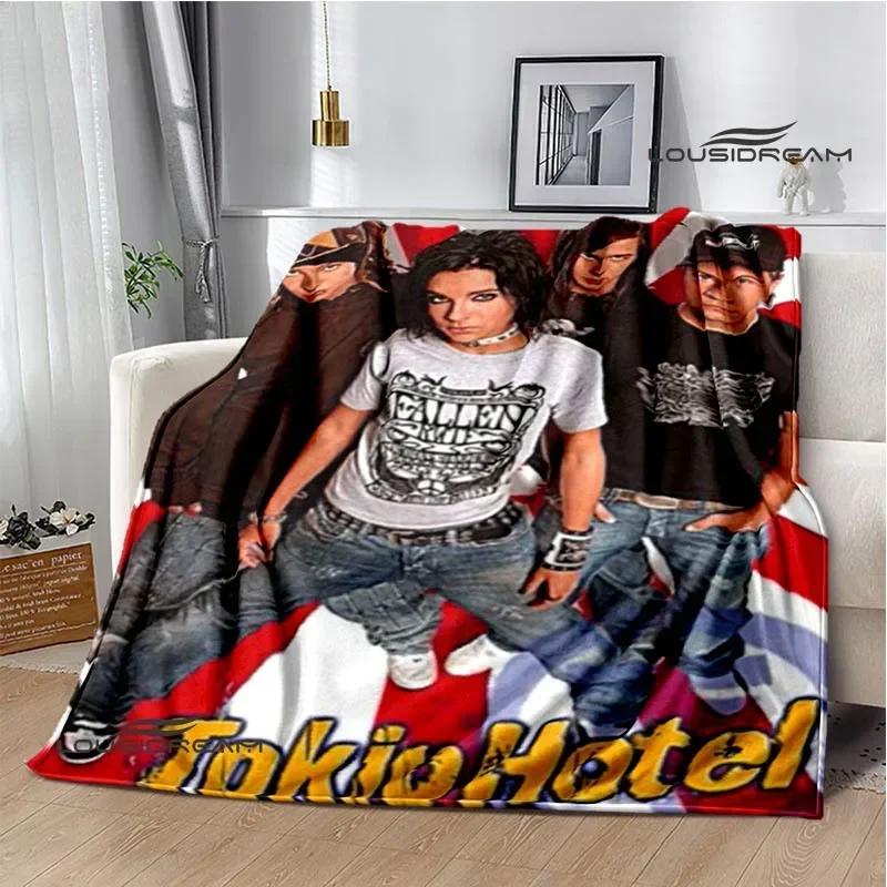 Rock band Tokio Hotel Printed blankets Picnic blanket Flange Warm blanket Home travel blankets bed linings birthday gift
