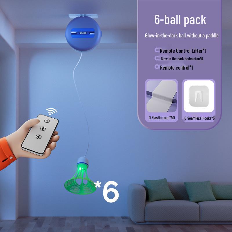 Solo Badminton Trainer: Self-Return Rebound Device with Suction Cup for Spin Practice