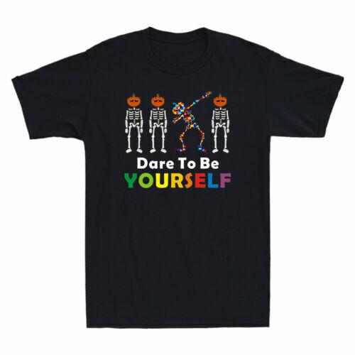 Skeletons Dare To Be Yourself Autism Awareness Gift Shirt Funny Men s T-Shirt M