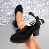 Fashion Ladies Shoes 2025 Shallow Women's High Heels Fashion String Bead Office and Career New Butterfly-knot Best Seller High Heels