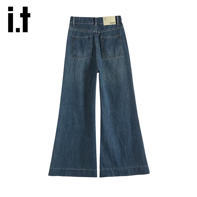 izzue it Women's High-Waist Flared Denim Jeans