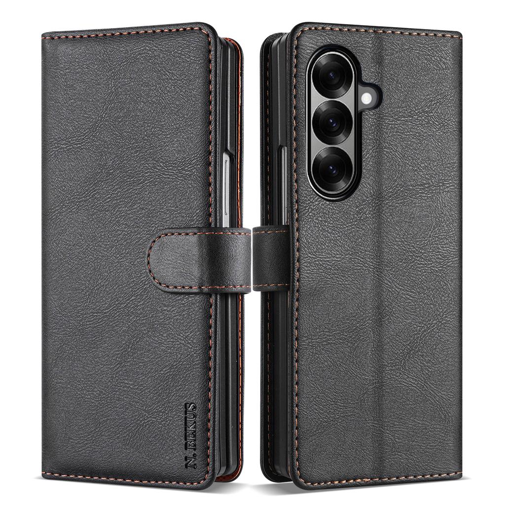 Custodia a Portafoglio in Pelle a Libro per Samsung Galaxy Z Fold 7 6 5 4 3 5G Attrazione Magnetica Tasca Porta Carte Portamonete Copertura Pieghevole Borsa a Libro Coque