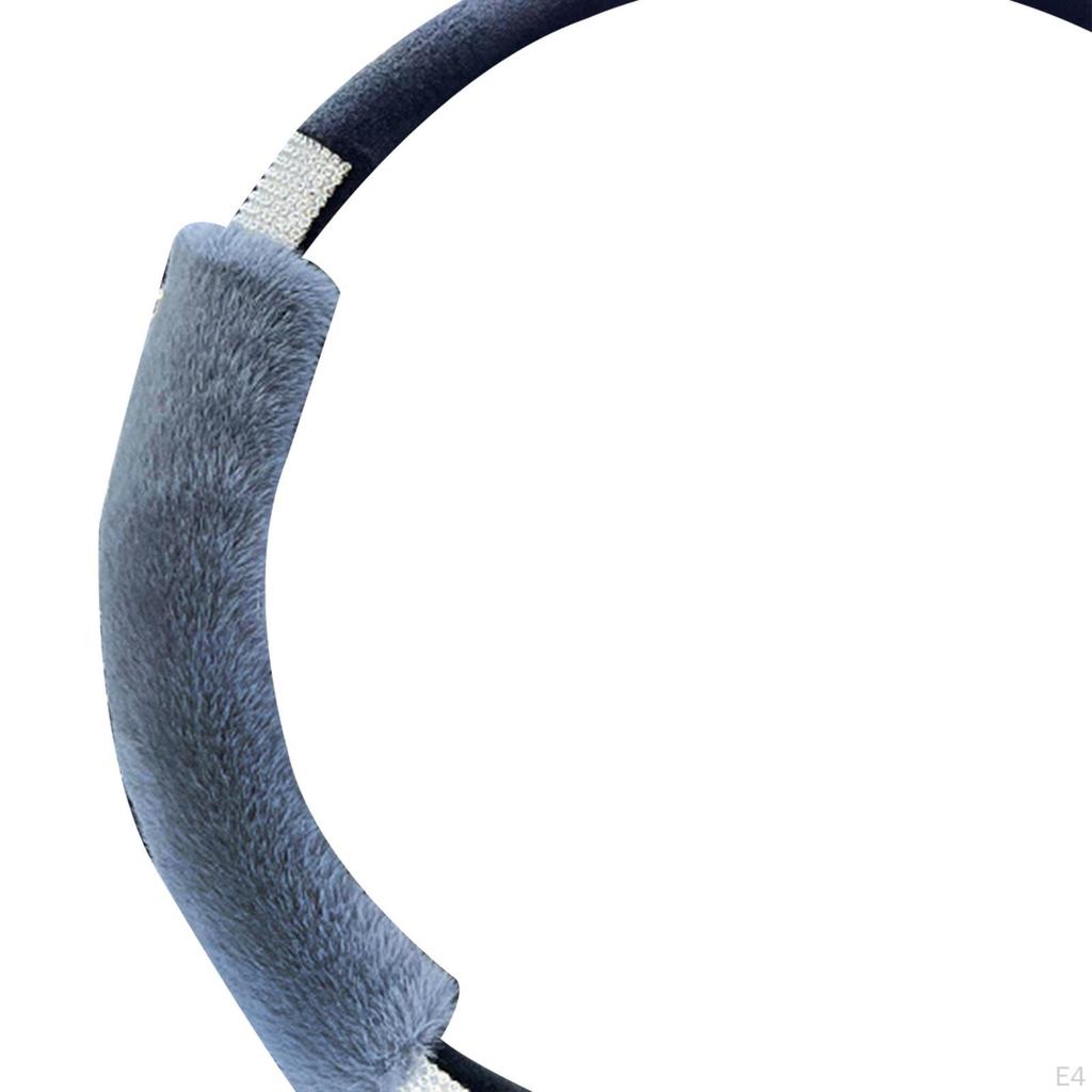 Car Steering Wheel Cover Protector 15 Inch Auto Interior Accessories Odorless Plush Anti Slip