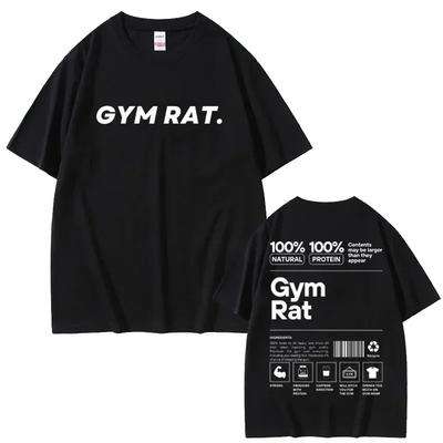 Camiseta Gym Rat Muscle Mommy Pump Cover Divertida Levantamiento de Potencia Entrenamiento Culturismo Camiseta Hombres Mujeres Fitness Suelta Sobredimensionada
