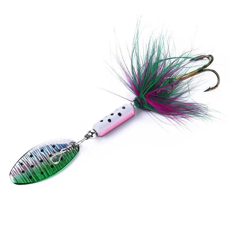 Metal VIB Lures 1PCS 3.5g Feather Sequins Wobbler Vibrations Spoon Fishing Bait Bass Artificial Hard Bait Cicada Fishing Tackle