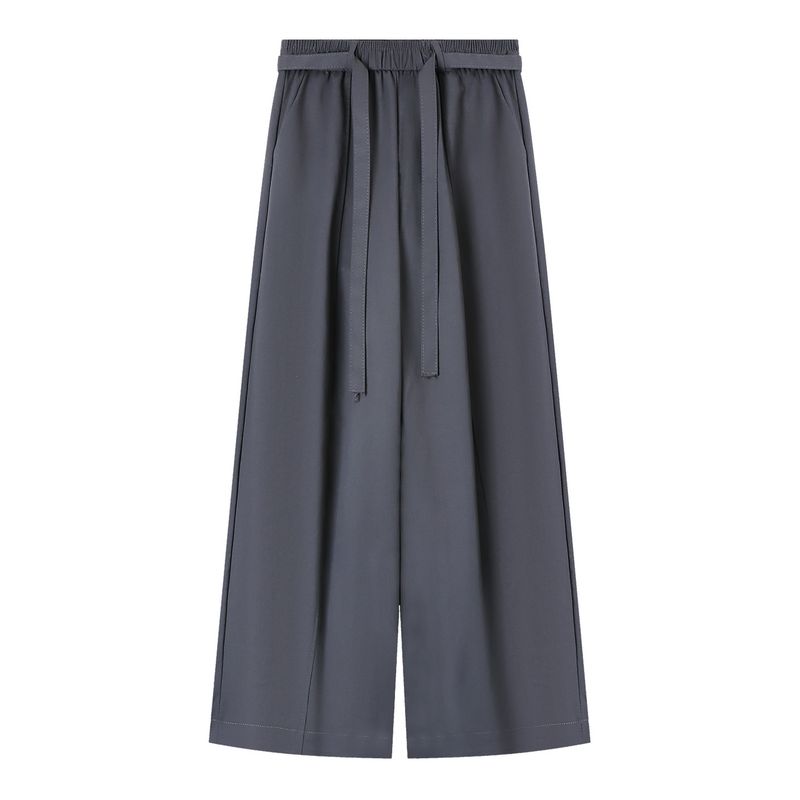 Kumikumi Stylish Minimalist Pure Color High Waist Casual Pants Women's Autumn Loose Slimming and All-Matching Matchet Pants Pants