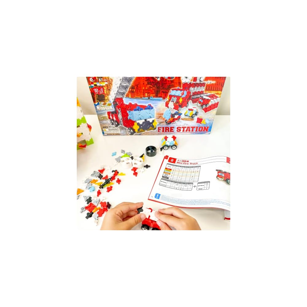 Yoshiritsu LaQ Hamakuron Constructor Fire Station Building Set Educational Toy