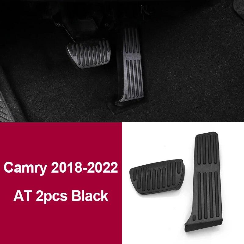 Aluminum Auto Car Pedals Cover Fuel Brake Footrest Pads Plate Cover For Toyota Camry 70 V70 2018    2022 Accessories