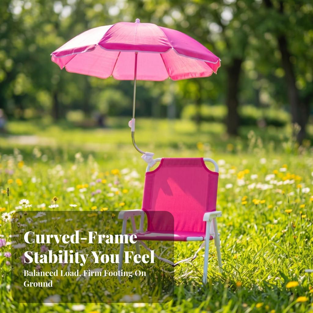 Chair with Umbrella Shaded Beach Sturdy for Fishing, Campers