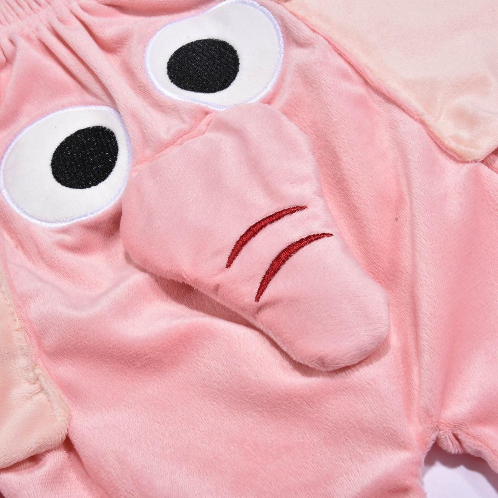 Nose Fleece Pajama Pants 3D Ears Funny Plush Sleepwear Novelty Velvet Elephant Shorts  Unisex