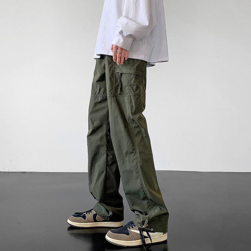 Sweatwear Waterproof Rush Pants Windproof Straight Large Basic Sweatpants Cargo Pants Men Solid Color Streetwear