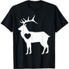 Elk Silhouette Heart T-Shirt
