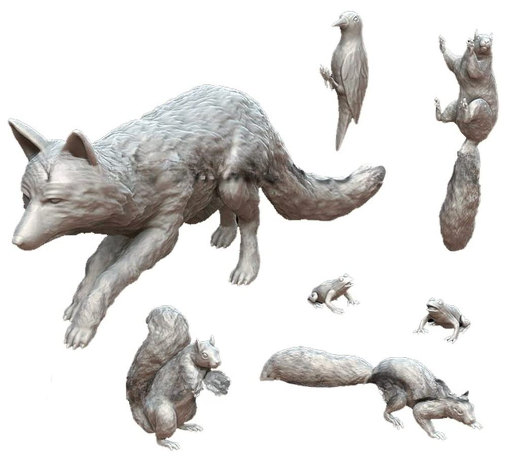 

Mantis Miniature Серия Животные Набор Животных 42 Лесные Животные Набор из Смолы Man35150 1/35