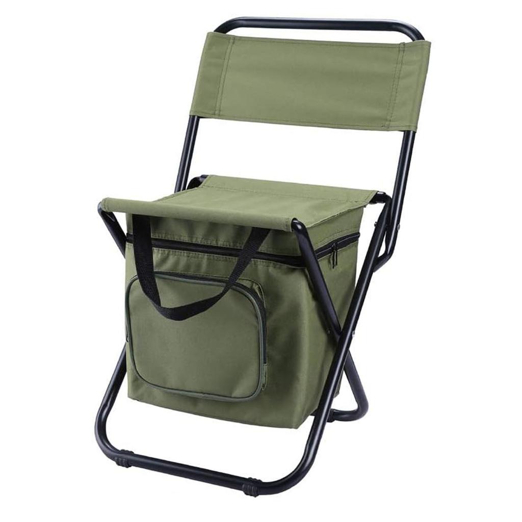 Folding Chair 600D Oxford Cloth Portable Outdoor Fishing Chair with Carrying Strap Storage Bag