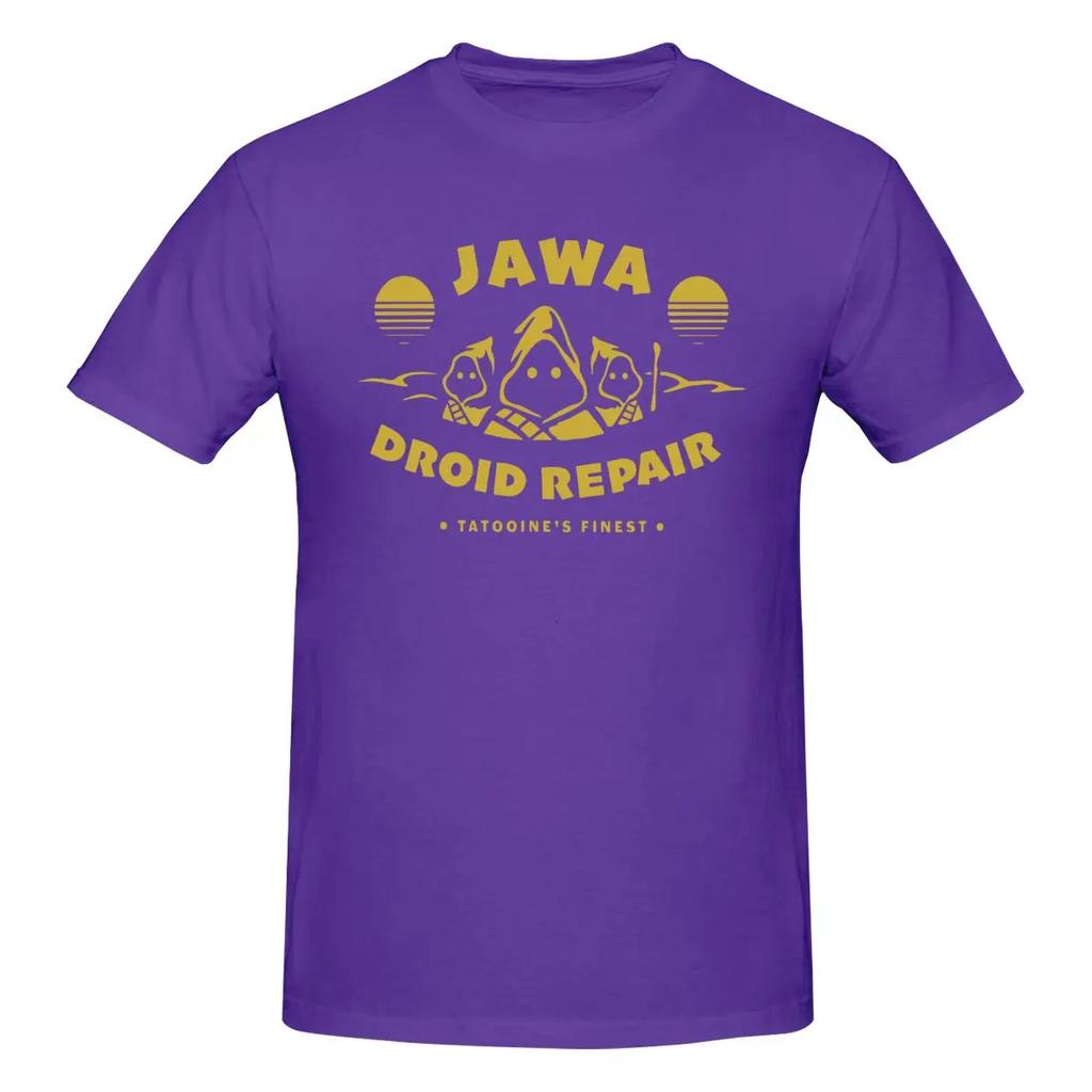 Men's T-Shirts Disney Star Wars Funny 100% Cotton Tees Short Sleeve Jawa Droid Repair Tatooine's Finest T Shirt Clothes Printed