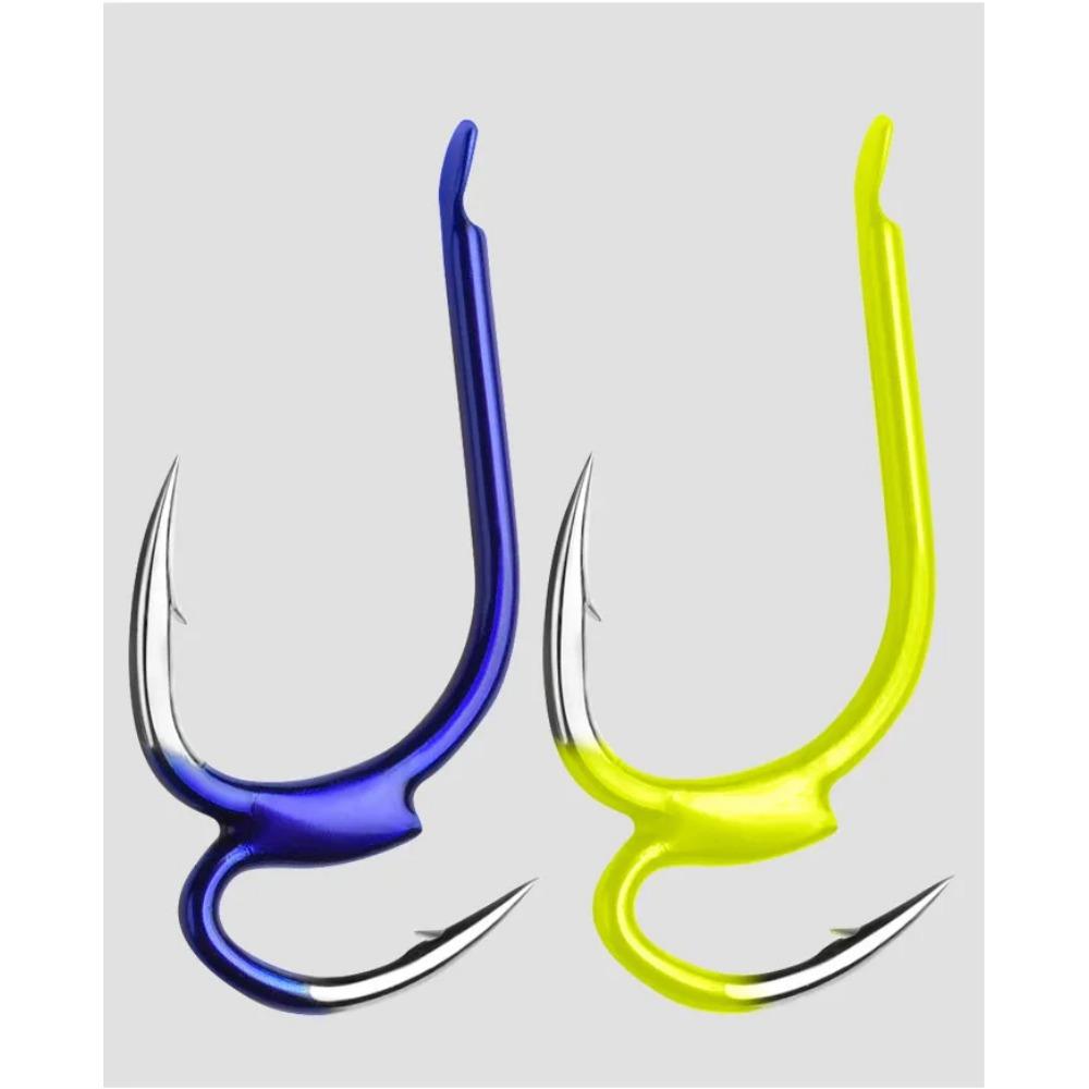 10Pcs/lot 5#-12# High-carbon Steel Fish Hook Two Strength Tip Sharp Carp Fighting Barbed Hooks Double Fishing Hook