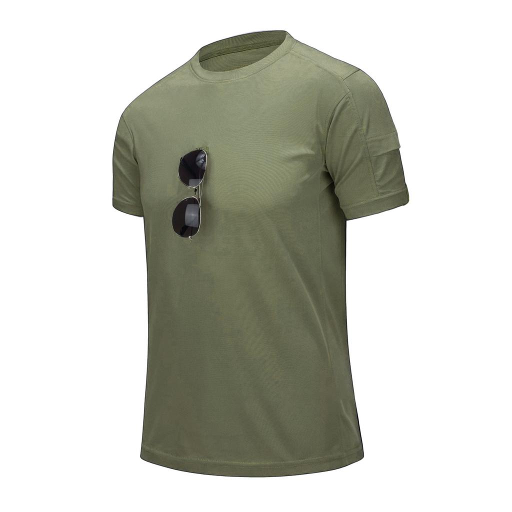 Men Crew Neck Short Sleeve T Shirt Lightweight Quick Dry Athletic Top Comfortable Casual Summer Sportswear for Outdoor Indoor Use