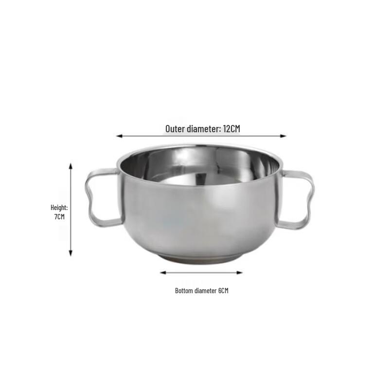 Korean Style 304 Stainless Steel Double-Layer Insulated Bowl
