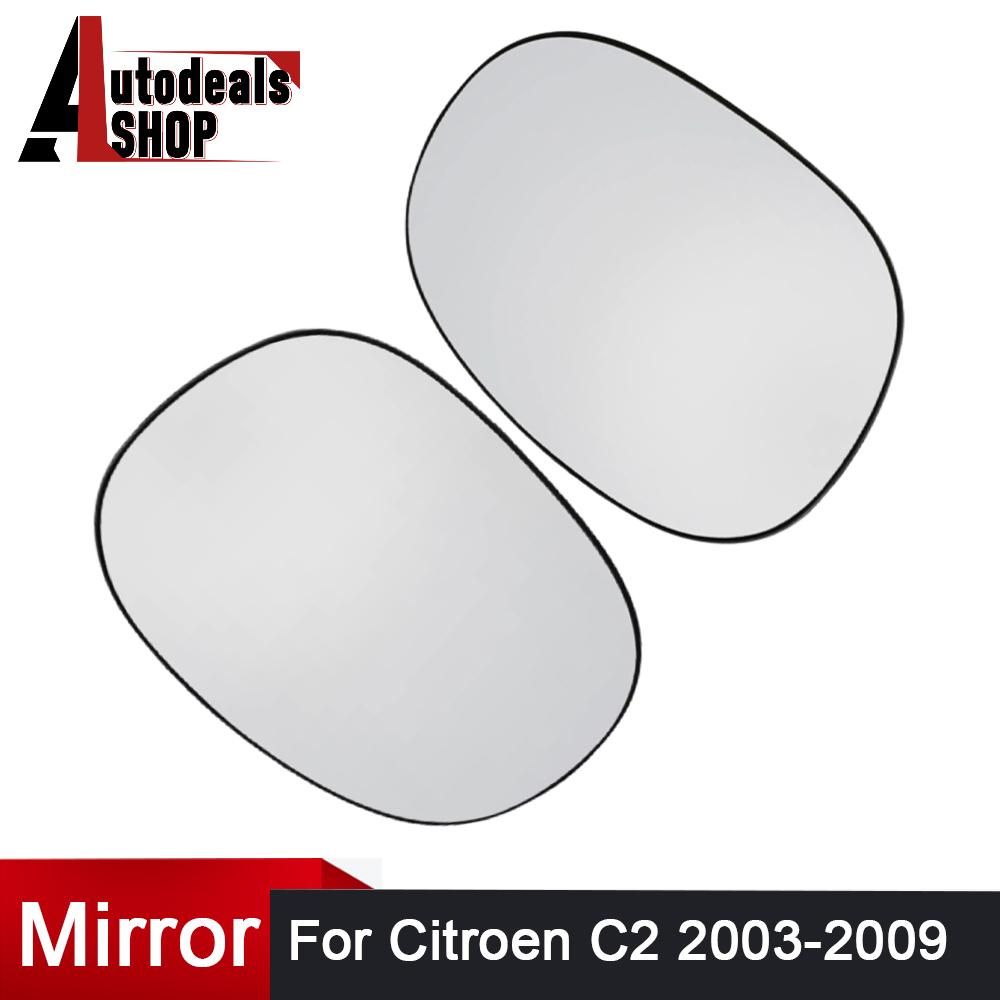 Left/Right Side Heated Wing Mirror Glass Rearview Mirror for Citroen C2 C3 Xsara Picasso Peugeot 1007 206 