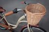 Wicker basket carrier, bicycle basket for handlebars, spacious and strong