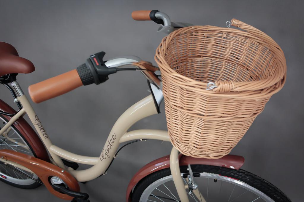Wicker basket carrier, bicycle basket for handlebars, spacious and strong