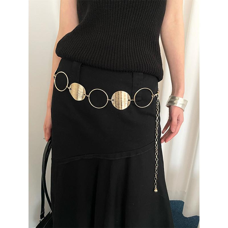 Bohemian Metal Waist Chain For Women With Hook Closure Spring 2025 Fashion Accessory