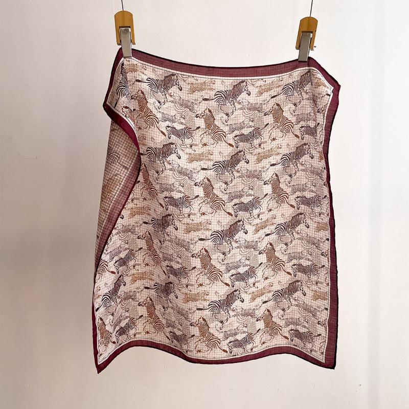 Vintage Paisley Square Scarf For Women Daily Use Soft Neck Scarf