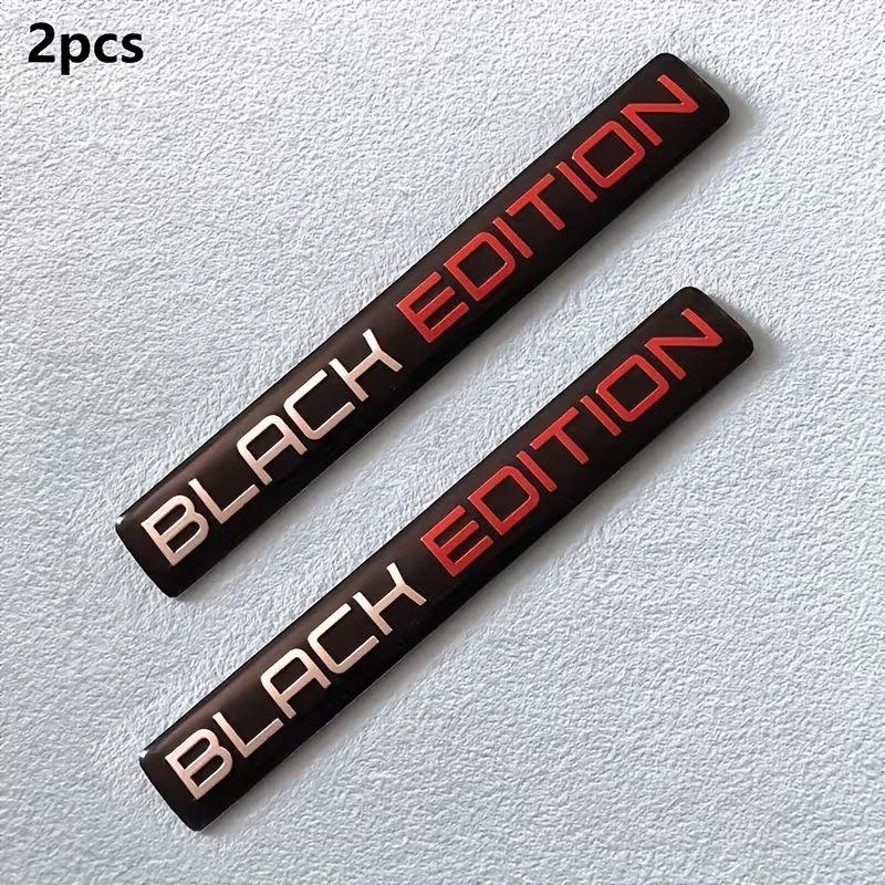 2 pezzi Black Edition 3D Emblema Carrozzeria Auto Adesivo Edizione Limitata Emblema Baule Decalcomania Accessori per Auto Moto Bici