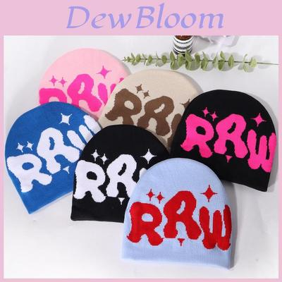 Gorro de Tricô com Letras do Alfabeto Para Street Fashion e Clima Frio no Inverno