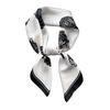 Xiaoxiangfeng rose flower printing silk scarf women's versatile summer imitation silk small square scarf light and simple foreign style scarf