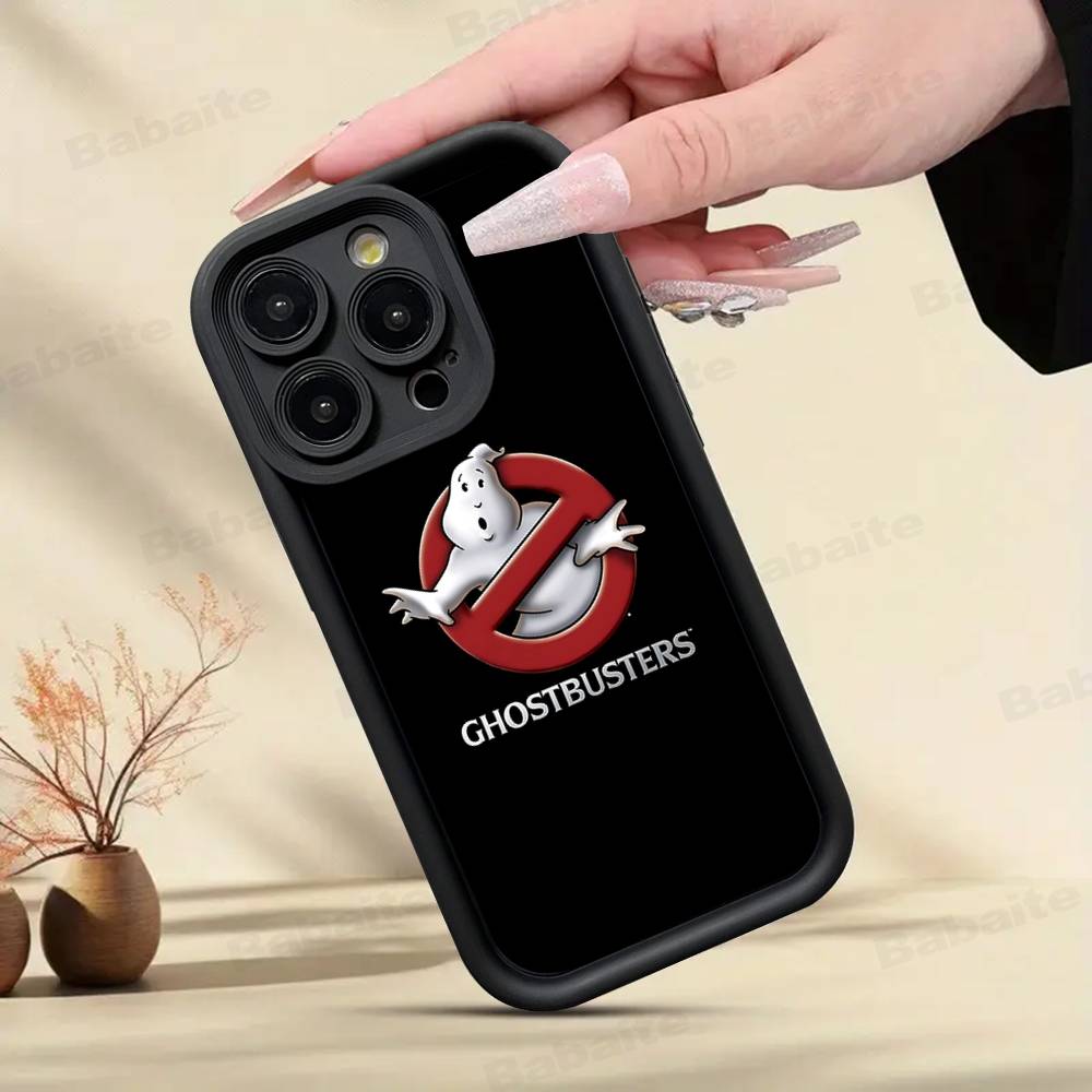 Movie-G-Ghostbusters Silicone Soft Phone Case For iPhone 17 16 15 14 Plus 13 12 Mini 11 Black Cover
