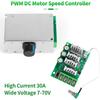7-70V 30A PWM DC Motor Speed Controller, Adjustable PWM Motor Controller Switch 30A Variable Motor Speed Regulator
