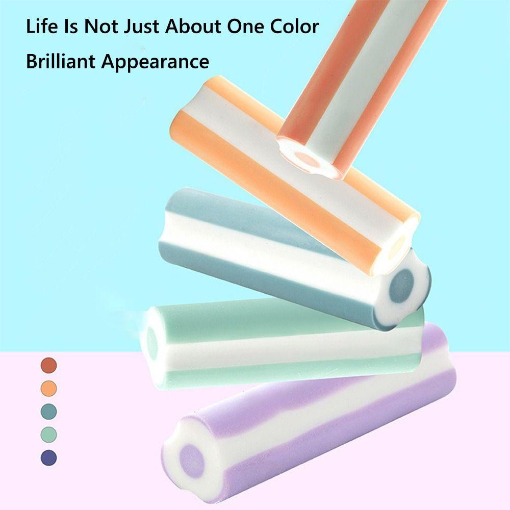 5PCS/Set Pen Shape Eraser Without Leaving Marks Rubber Eraser New Student Stationery  School Office