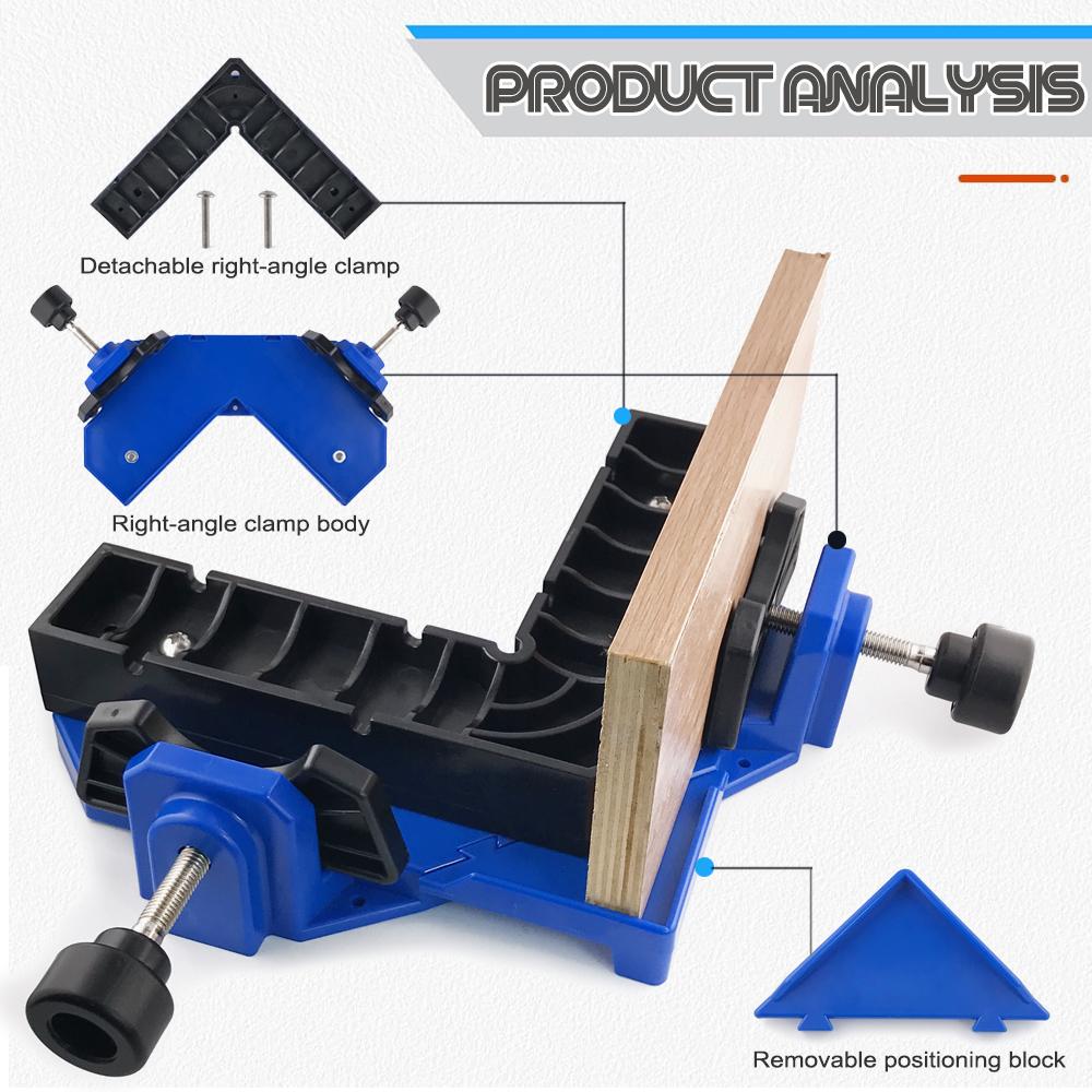 Woodworking Right-Angle Clamp - Corner Clamp for Securing Panels-Right-angle Clamp for Tightening Operations - Woodworking Tool