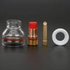 Tig Welding Gas Lens, Tig Welding Nozzle Cup Tig Torch Glass Cup Tig Welding Cup Fluid Nozzle Set Tig Welding Accessories for TIG-17/18/26(2.4MM)