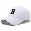 Embroidered R Letter Baseball Cap Adjustable Sun Protection Outdoor Hat Sports