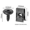 Black Car Metal Screw Tapping Fastener Clip U-Type Clip with Screw Anti-rust Protection Clip Screw for M4 M5 Screws 20/40pcs