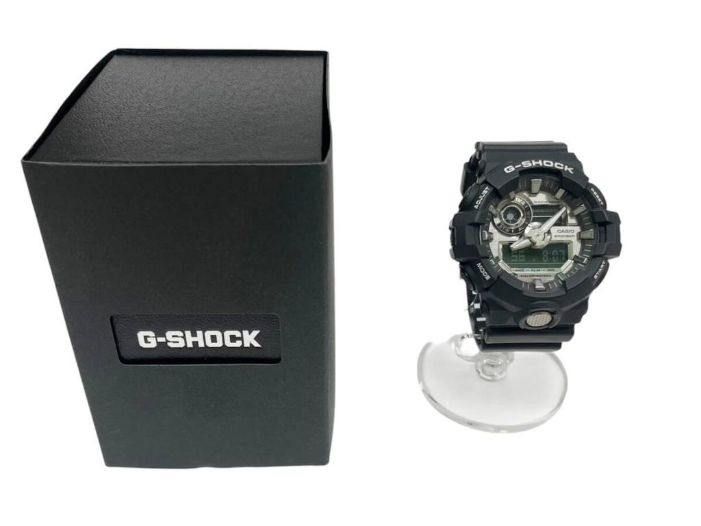 CASIO Quartz Watch with Full Auto G-SHOCK GA-710 Analog-Digital Calendar, Black, Men's/028
