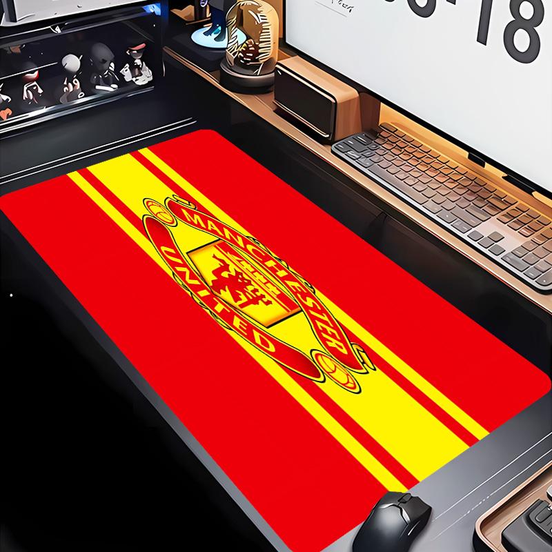 Manchester United FC logo Theme Premium Non-slip Mouse Pad with Stitched Edges,Durable Rubber Material,for Desktop & Gaming Great Gifts