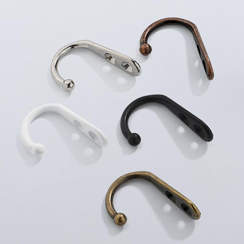 Heavy Duty Alloy Hooks With Screws Wall Mounted Hanging Hangers For Coat Towel Bags Cups Hook Home Storage Rack Holder