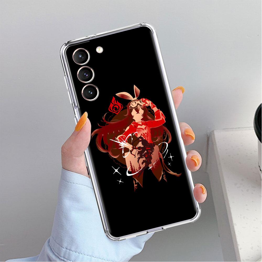 Anime Genshin Impact Clear Case For Samsung Galaxy S22 S20 FE S21 S10 S9 Plus Note 20 Ultra 10 Lite Transparent Phone Shell