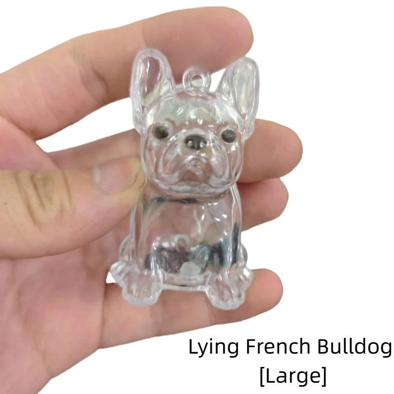 Dog Shape Pet Hair Storage Box Transparent Diy Handmade Pet Hair Keychain Backpack Decor Accessories Souvenir Collection Gift