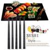 1 Pair New Portable Kitchen Non-slip Japanese Alloy Sushi Chopsticks