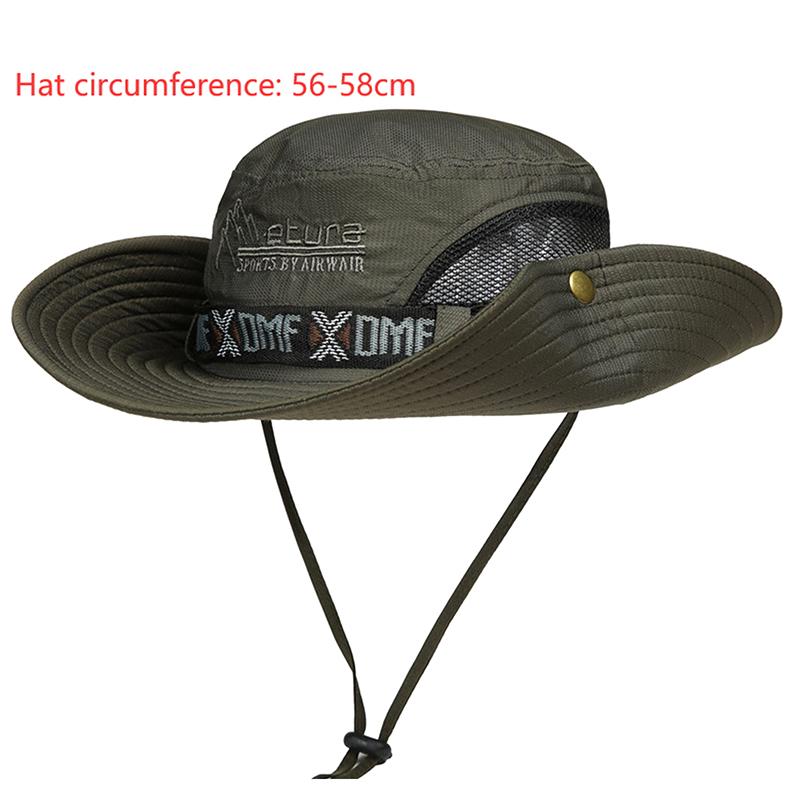 Unisex Summer Wide Brim Waterproof And Quick-Drying Panama Caps Outdoor Visor Bucket Hats Mesh Breathable Sun Protection Hat