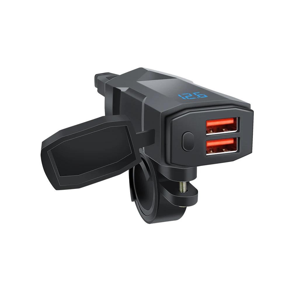 Motorcycle Handlebar PD QC3.0 USB Fast Charger Waterproof Phone Usb Port Mobile Phone Charging with Switch Moto Accessories